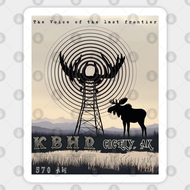 KBHR Moose Antenna Ad Sticker by Ironymaiden 